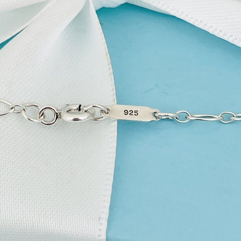 31" RARE Tiffany & Co Oval Link Chain Necklace in Sterling Silver AUTHENTIC - Picture 5 of 6